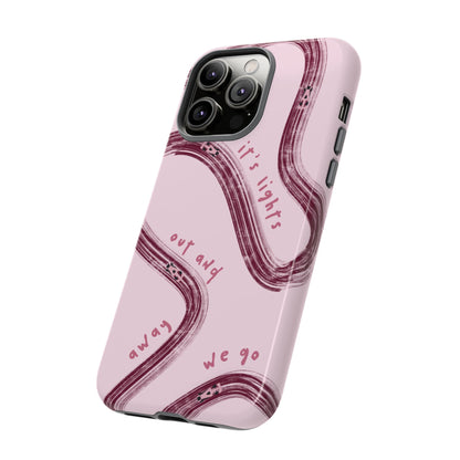 Pink Lights Out F1 Phone Case Design, Trendy F1 Gift, Formula 1 Gift, Cute F1 Phone Case, Unique Formula One Phone Case