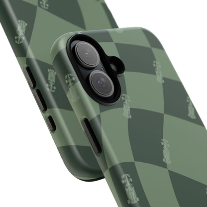 F1 Phone Case Green Checkerboard Design, Trendy F1 Gift, Formula 1 Gift, Cute F1 Phone Case, Unique Formula One Phone Case