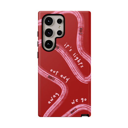 Red and Pink Lights Out F1 Phone Case Design, Trendy F1 Gift, Formula 1 Gift, Cute F1 Phone Case, Unique Formula One Phone Case