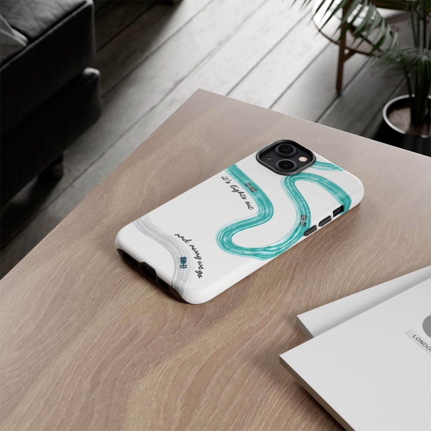 Mercedes F1 Phone Case Painted "its lights out and away we go", Trendy F1 Gift, Formula 1 Gift, Cute F1 Phone Case