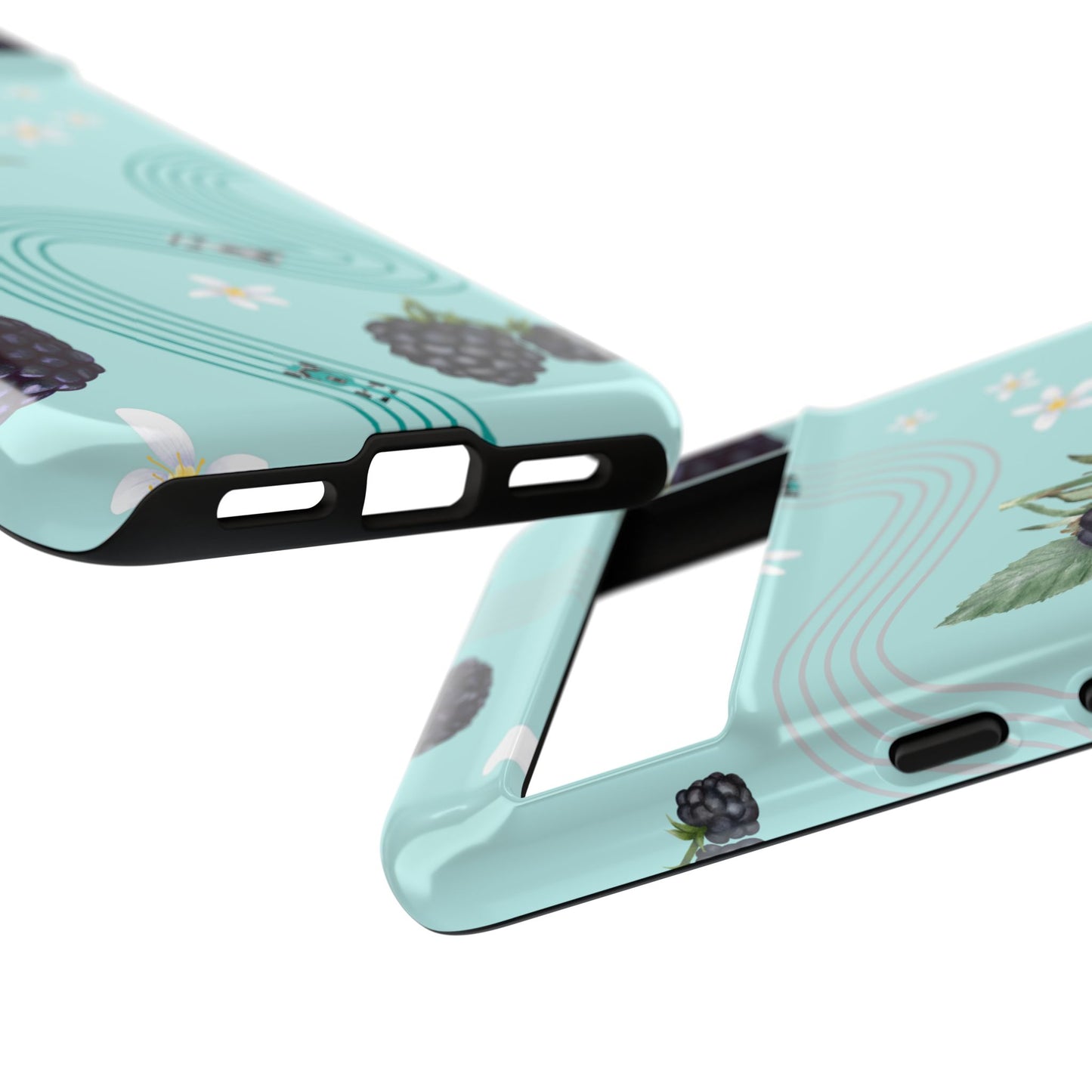Teal F1 Mercedes and Blackberries Phone Case , Trendy F1 Gift, Formula 1 Gift, Cute Fruit F1 Phone Case, Unique Phone Case