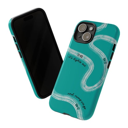 Mercedes F1 Phone Case Painted "its lights out and away we go", Trendy F1 Gift, Formula 1 Gift, Cute F1 Phone Case