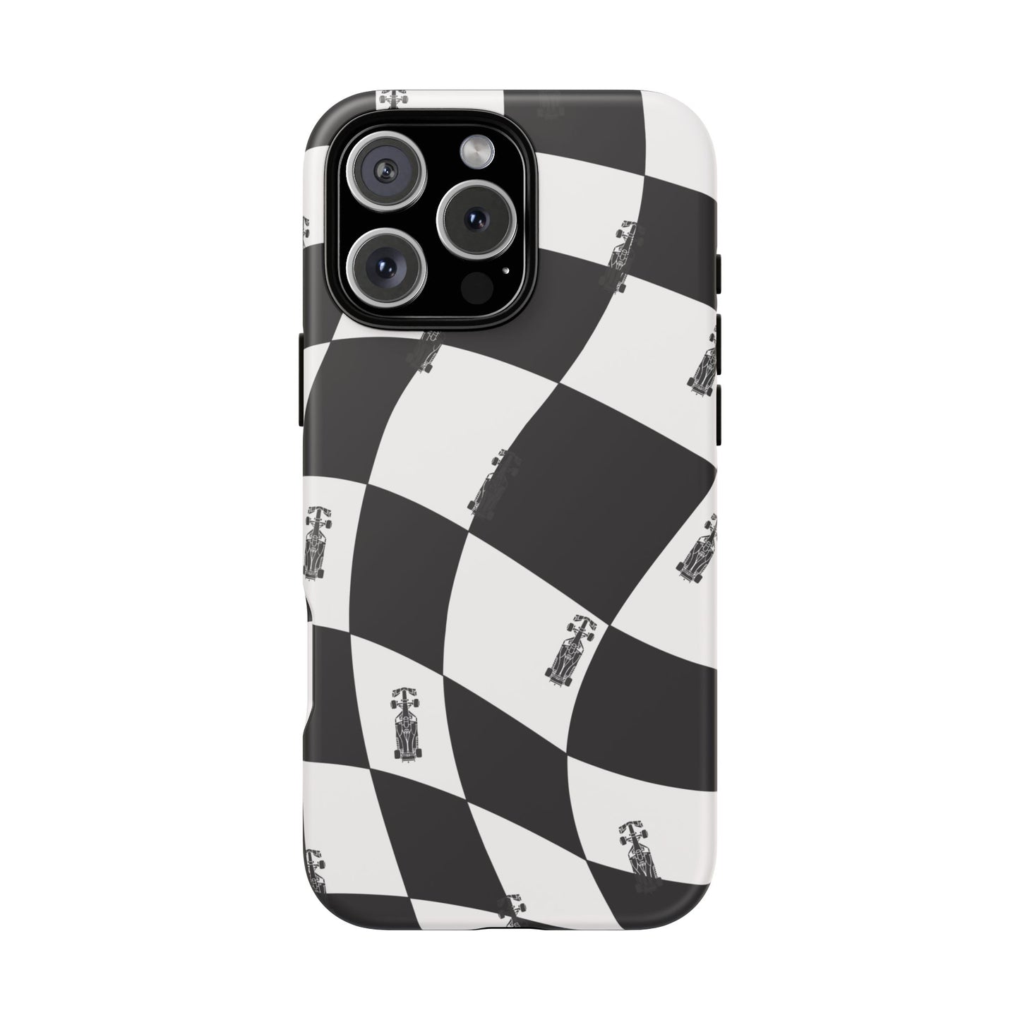 F1 Phone Case Black and White Checkered Design, Trendy F1 Gift, Formula 1 Gift, Cute F1 Phone Case, Unique Formula One Phone Case