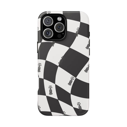 F1 Phone Case Black and White Checkered Design, Trendy F1 Gift, Formula 1 Gift, Cute F1 Phone Case, Unique Formula One Phone Case