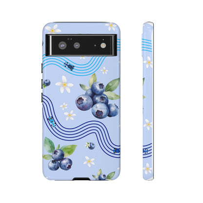 Blue F1 Williams and Blueberries Phone Case, Trendy F1 Gift, Formula 1 Gift, Cute Fruit F1 Phone Case, Unique Phone Case