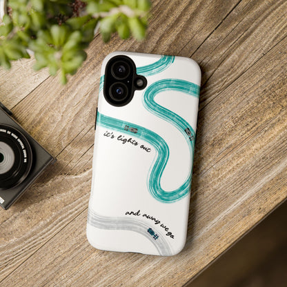 Mercedes F1 Phone Case Painted "its lights out and away we go", Trendy F1 Gift, Formula 1 Gift, Cute F1 Phone Case