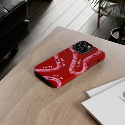 Red and Pink Lights Out F1 Phone Case Design, Trendy F1 Gift, Formula 1 Gift, Cute F1 Phone Case, Unique Formula One Phone Case