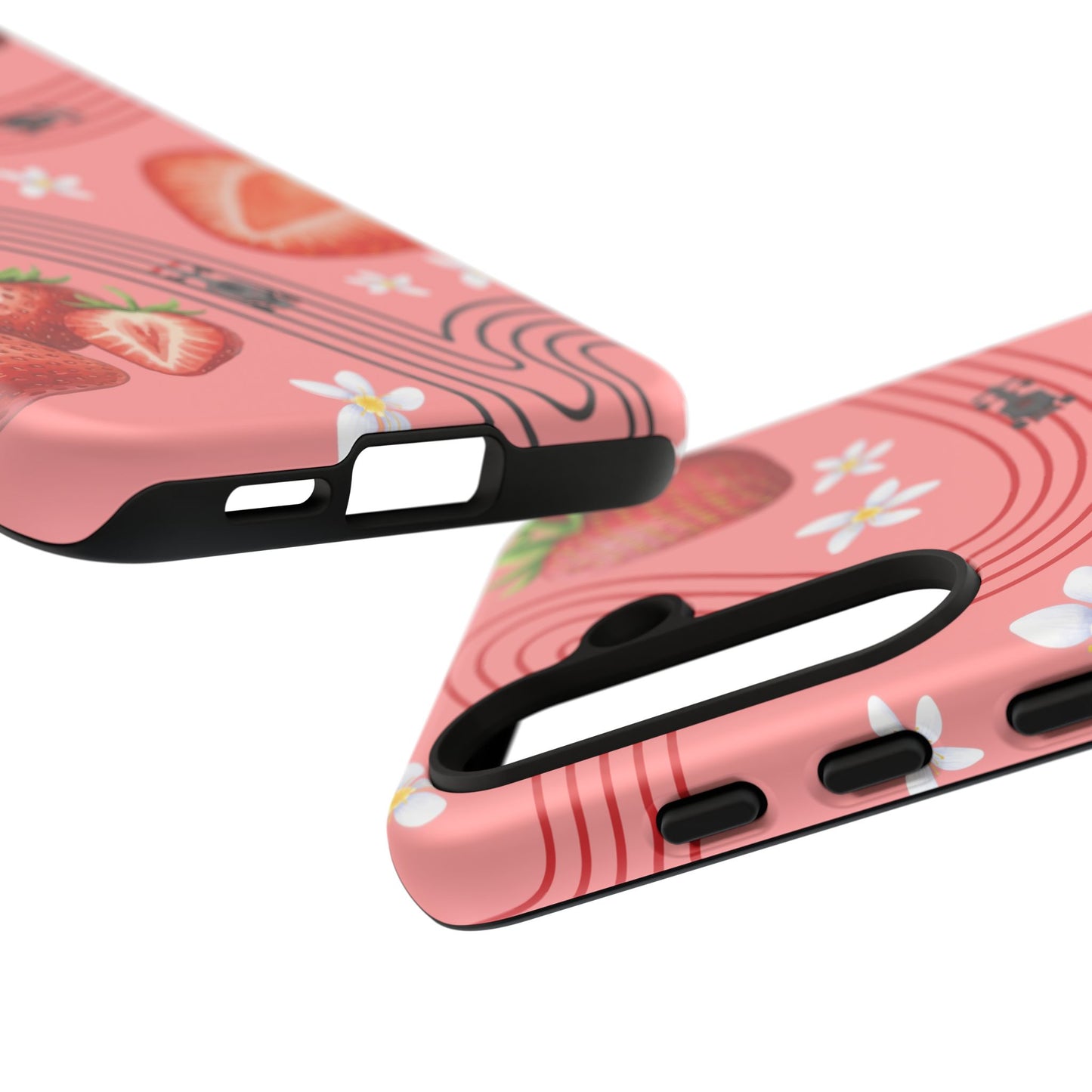 Red F1 Audi and Strawberries Phone Case, Trendy F1 Gift, Formula 1 Gift, Cute Fruit F1 Phone Case, Unique Phone Case