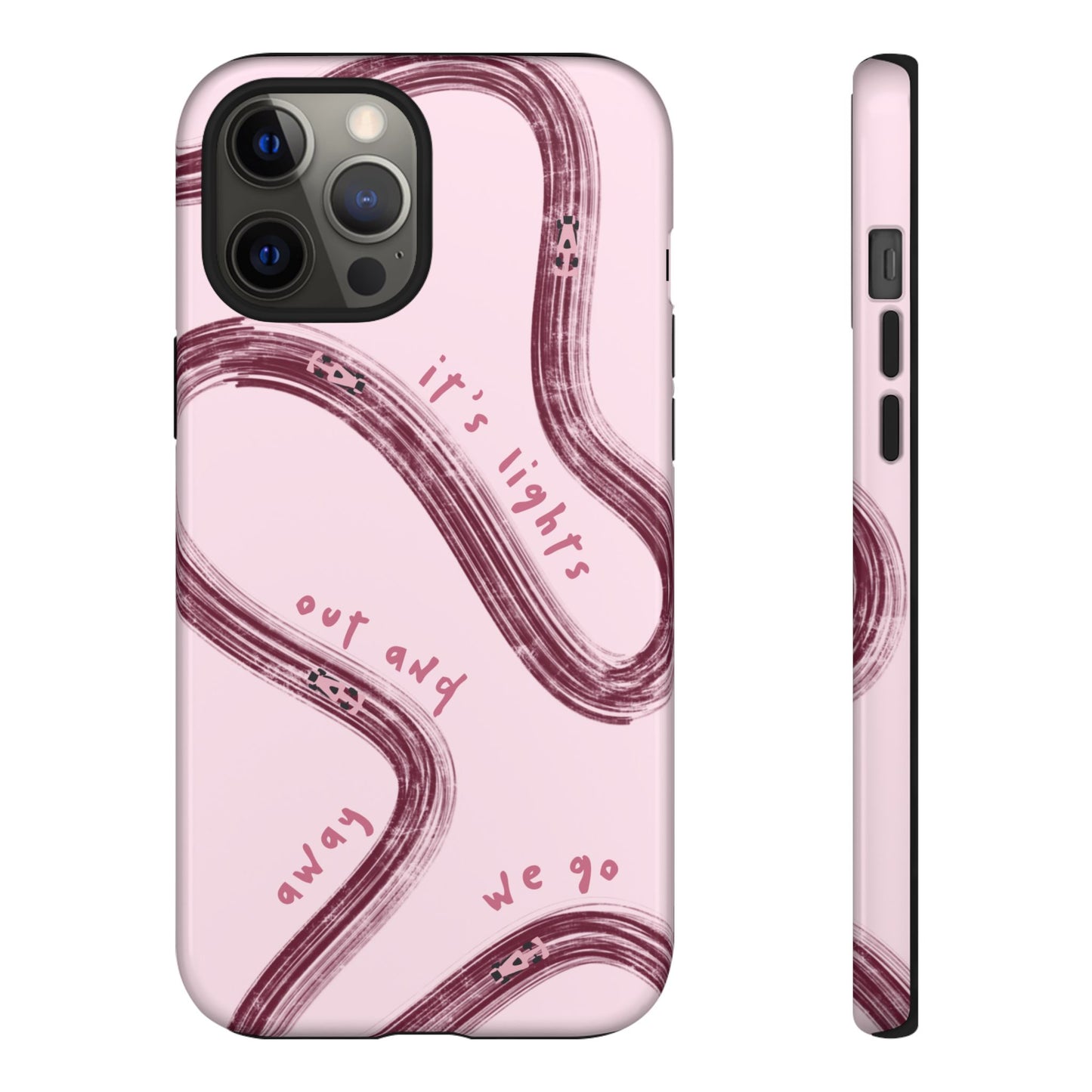 Pink Lights Out F1 Phone Case Design, Trendy F1 Gift, Formula 1 Gift, Cute F1 Phone Case, Unique Formula One Phone Case