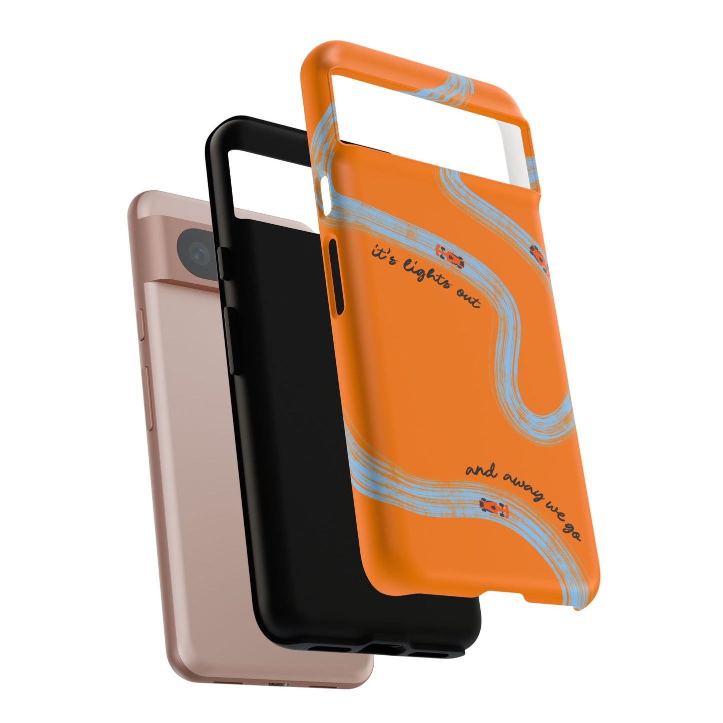 F1 Phone Case McLaren Painted "its lights out and away we go", Trendy F1 Gift, Formula 1 Gift, Cute F1 Phone Case, Phone Case
