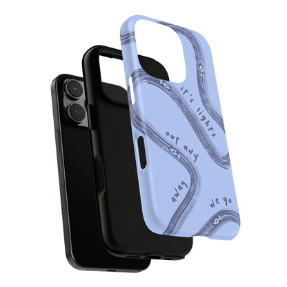 Blue Lights Out F1 Phone Case Design, Trendy F1 Gift, Formula 1 Gift, Cute F1 Phone Case, Unique Formula One Phone Case