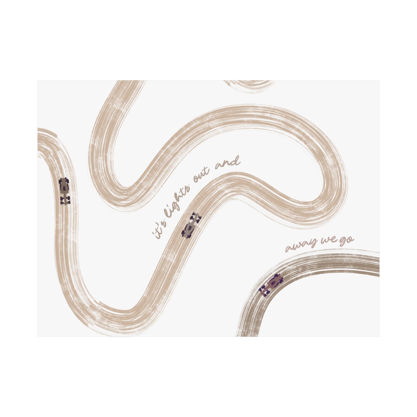 Neutral Beige F1 Matte Horizontal Poster | US SIZING