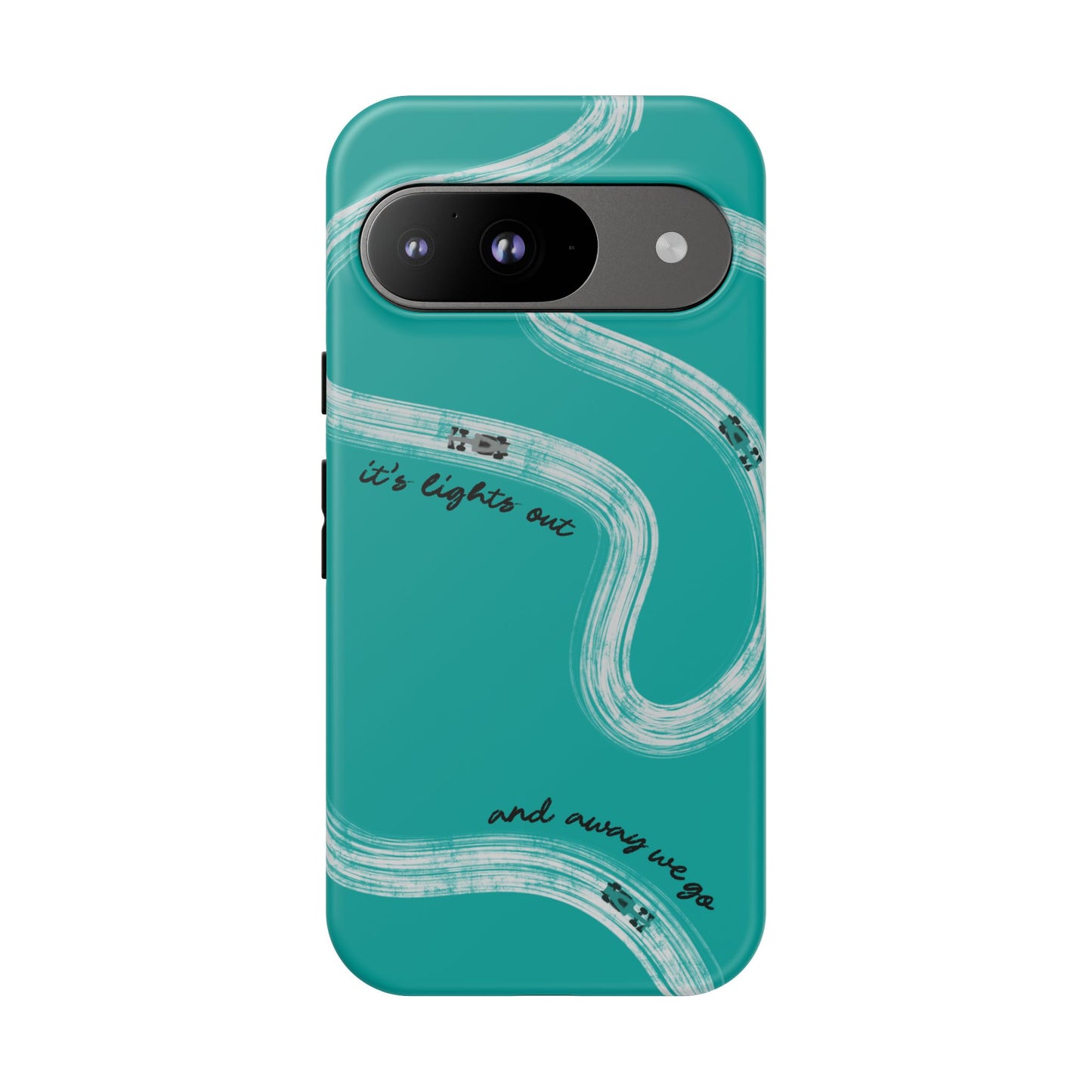 Mercedes F1 Phone Case Painted "its lights out and away we go", Trendy F1 Gift, Formula 1 Gift, Cute F1 Phone Case