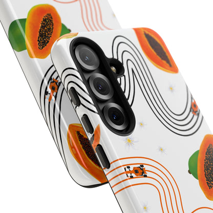 F1 McLaren and Papaya Phone Case , Trendy F1 Gift, Formula 1 Gift, Cute Fruit F1 Phone Case, Unique Phone Case
