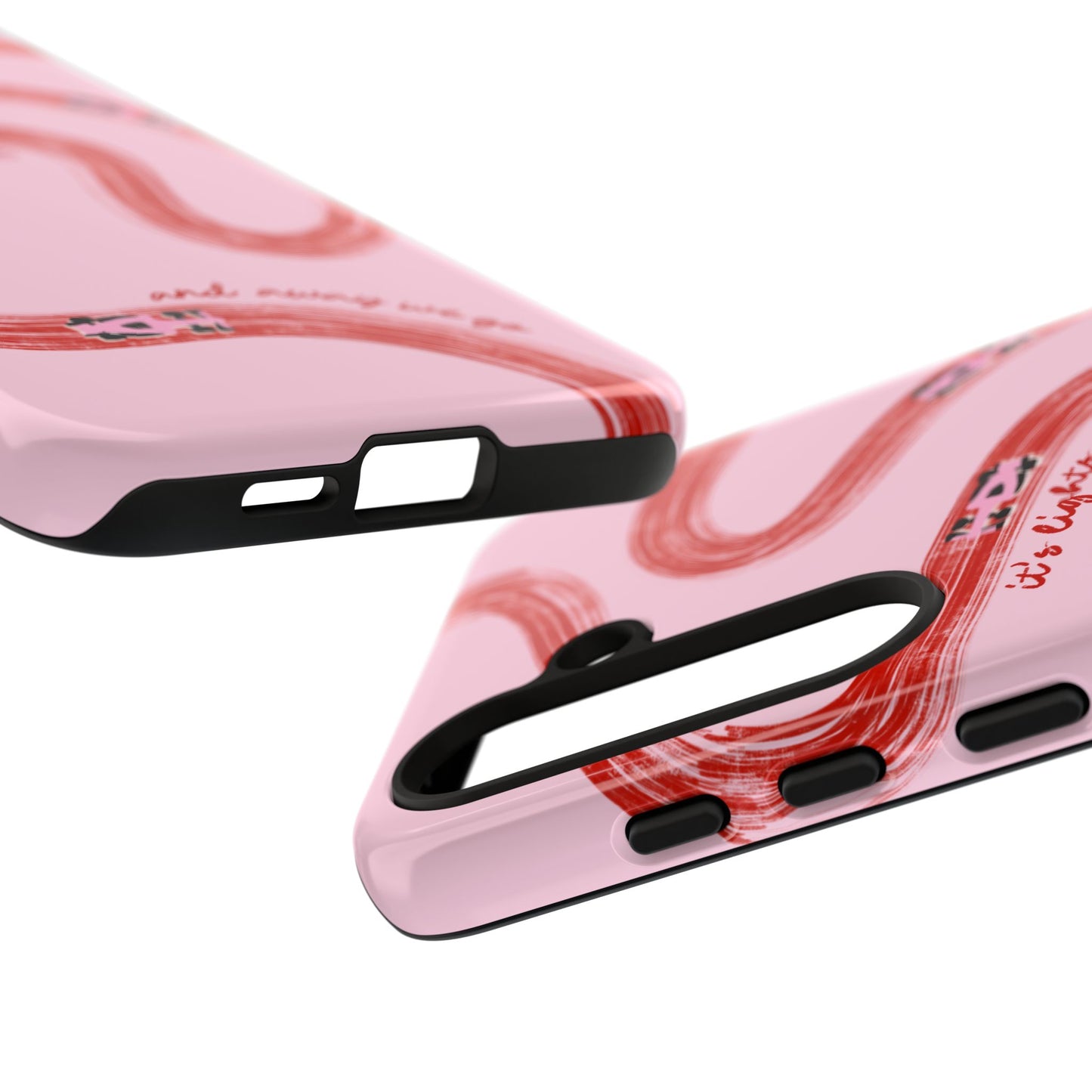 F1 Phone Case Pink and Red Painted "its lights out and away we go", Trendy F1 Gift, Formula 1 Gift, Cute F1 Phone Case, Unique Phone Case