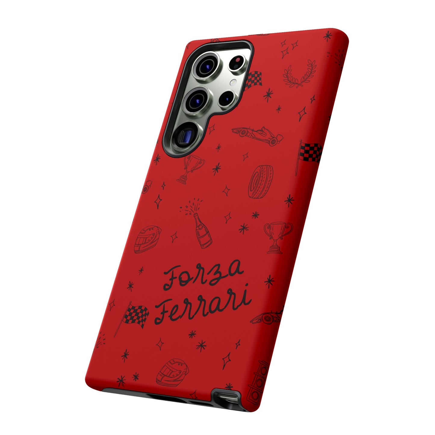 F1 Ferrari Racing Doodle "Forza Ferrari" F1 Phone Case Design