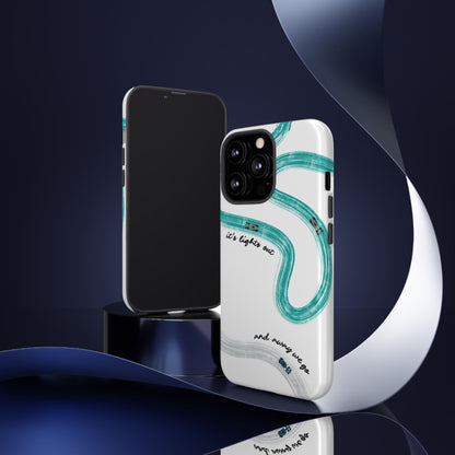 Mercedes F1 Phone Case Painted "its lights out and away we go", Trendy F1 Gift, Formula 1 Gift, Cute F1 Phone Case