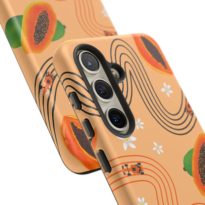 Orange F1 McLaren and Papaya Phone Case, Trendy F1 Gift, Formula 1 Gift, Cute Fruit F1 Phone Case, Unique Phone Case