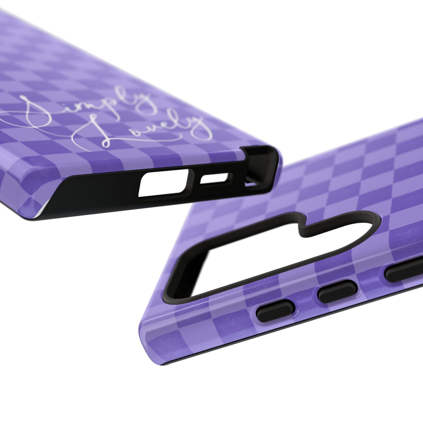 Simply Lovely Purple Checkered F1 Phone Case Design, Trendy F1 Gift, Formula 1 Gift, Cute F1 Phone Case