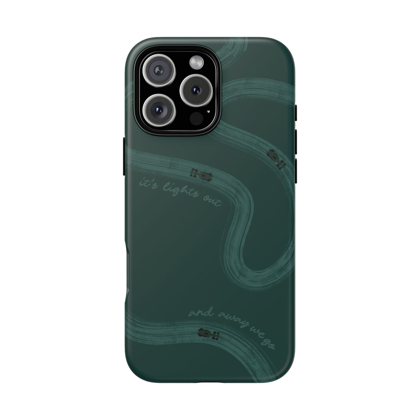 F1 Phone Case Monochrome Green Painted "its lights out and away we go", Trendy F1 Gift, Formula 1 Gift, Cute F1 Phone Case, Phone Case