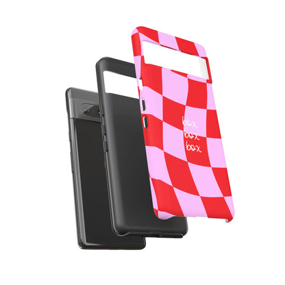 Pink and Red Checkered F1 Phone Case, Box Box Box F1 Phone Case