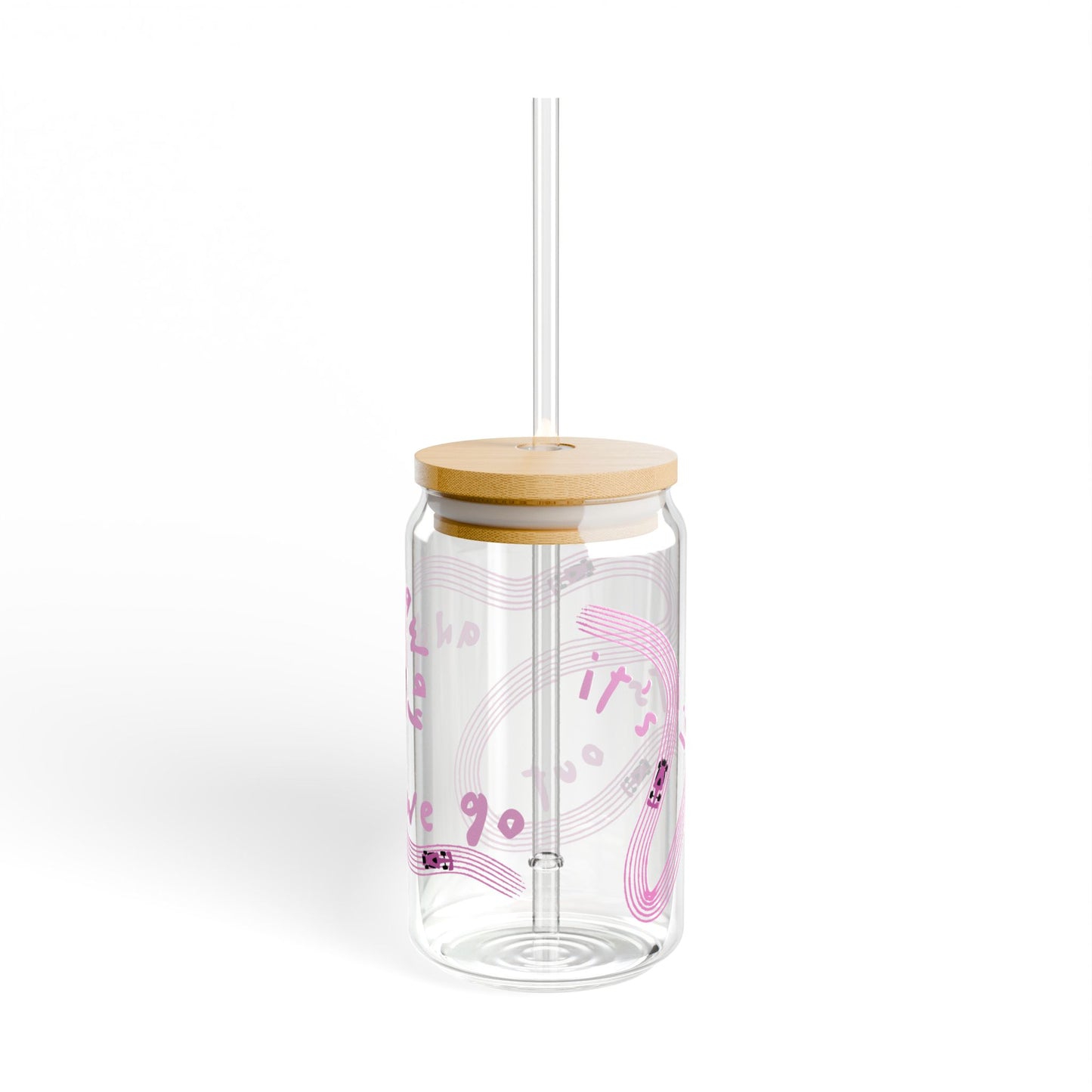 F1 Pink It's Lights Out sipper glass | 16oz