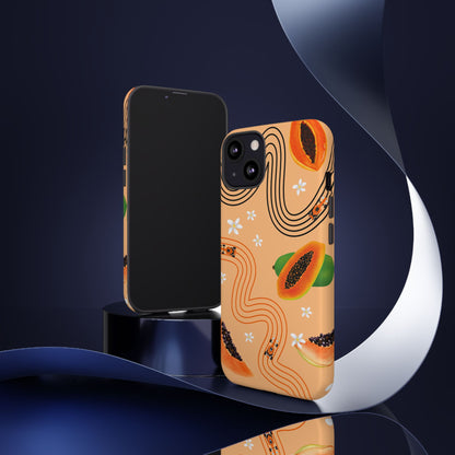 Orange F1 McLaren and Papaya Phone Case, Trendy F1 Gift, Formula 1 Gift, Cute Fruit F1 Phone Case, Unique Phone Case