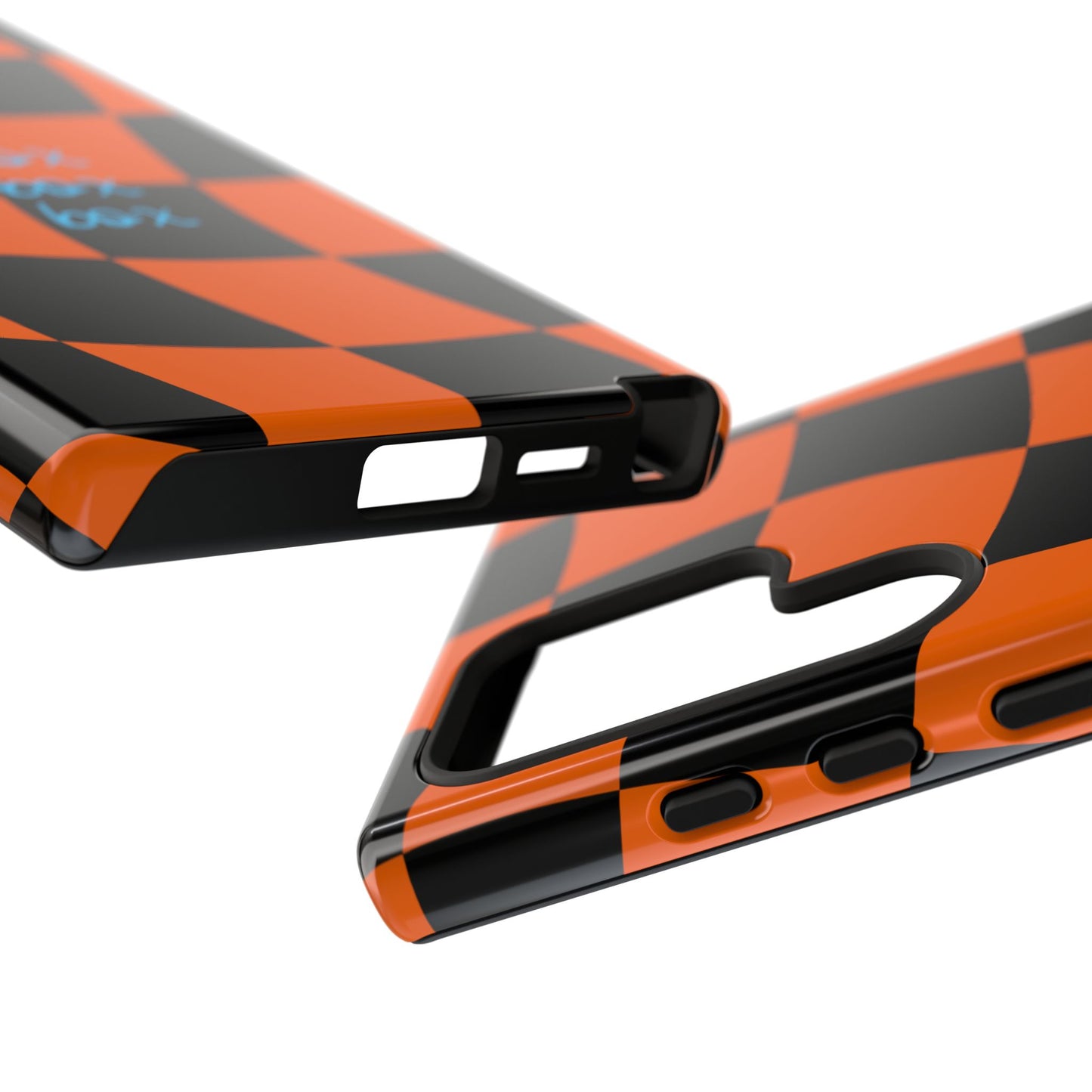 McLaren Orange and Black Checkered F1 Phone Case, Box Box Box F1 Phone Case