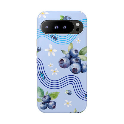 Blue F1 Williams and Blueberries Phone Case, Trendy F1 Gift, Formula 1 Gift, Cute Fruit F1 Phone Case, Unique Phone Case