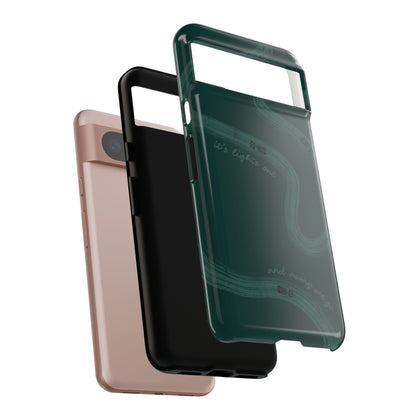 F1 Phone Case Monochrome Green Painted "its lights out and away we go", Trendy F1 Gift, Formula 1 Gift, Cute F1 Phone Case, Phone Case