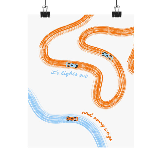 McLaren F1 Matte Vertical Poster | F1 Giclée Art Print (US SIZING)