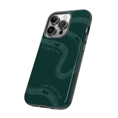 F1 Phone Case Monochrome Green Painted "its lights out and away we go", Trendy F1 Gift, Formula 1 Gift, Cute F1 Phone Case, Phone Case