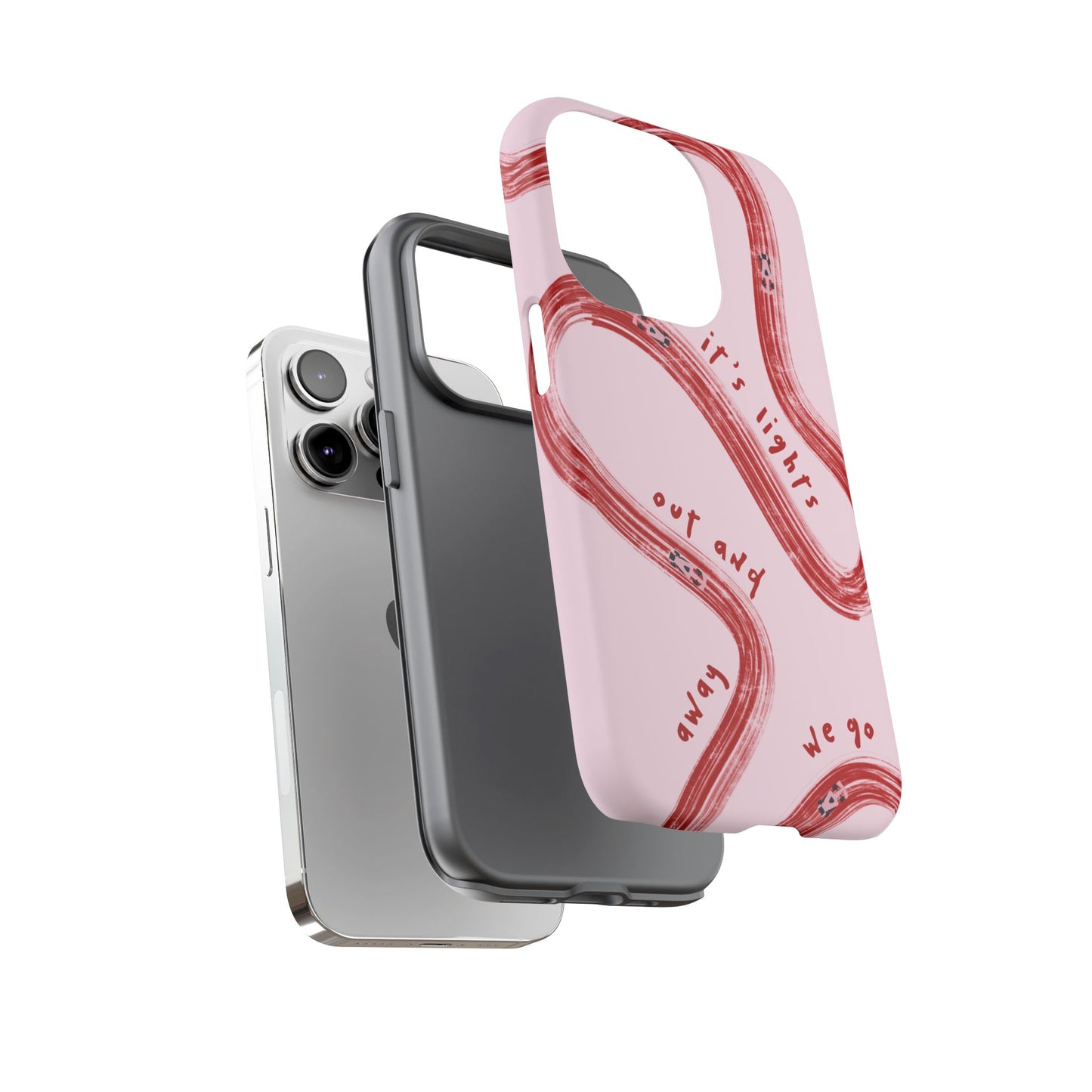 Pink and Red Lights Out F1 Phone Case Design, Trendy F1 Gift, Formula 1 Gift, Cute F1 Phone Case, Unique Formula One Phone Case