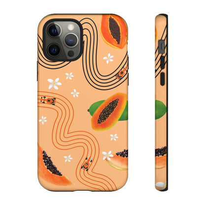 Orange F1 McLaren and Papaya Phone Case, Trendy F1 Gift, Formula 1 Gift, Cute Fruit F1 Phone Case, Unique Phone Case