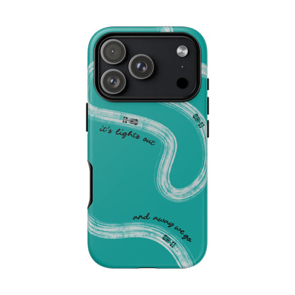 Mercedes F1 Phone Case Painted "its lights out and away we go", Trendy F1 Gift, Formula 1 Gift, Cute F1 Phone Case