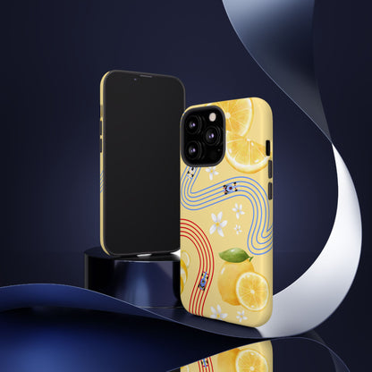 Yellow F1 Racing Bulls and Lemons Phone Case, Trendy F1 Gift, Formula 1 Gift, Cute Fruit F1 Phone Case, Unique Phone Case