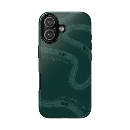 F1 Phone Case Monochrome Green Painted "its lights out and away we go", Trendy F1 Gift, Formula 1 Gift, Cute F1 Phone Case, Phone Case