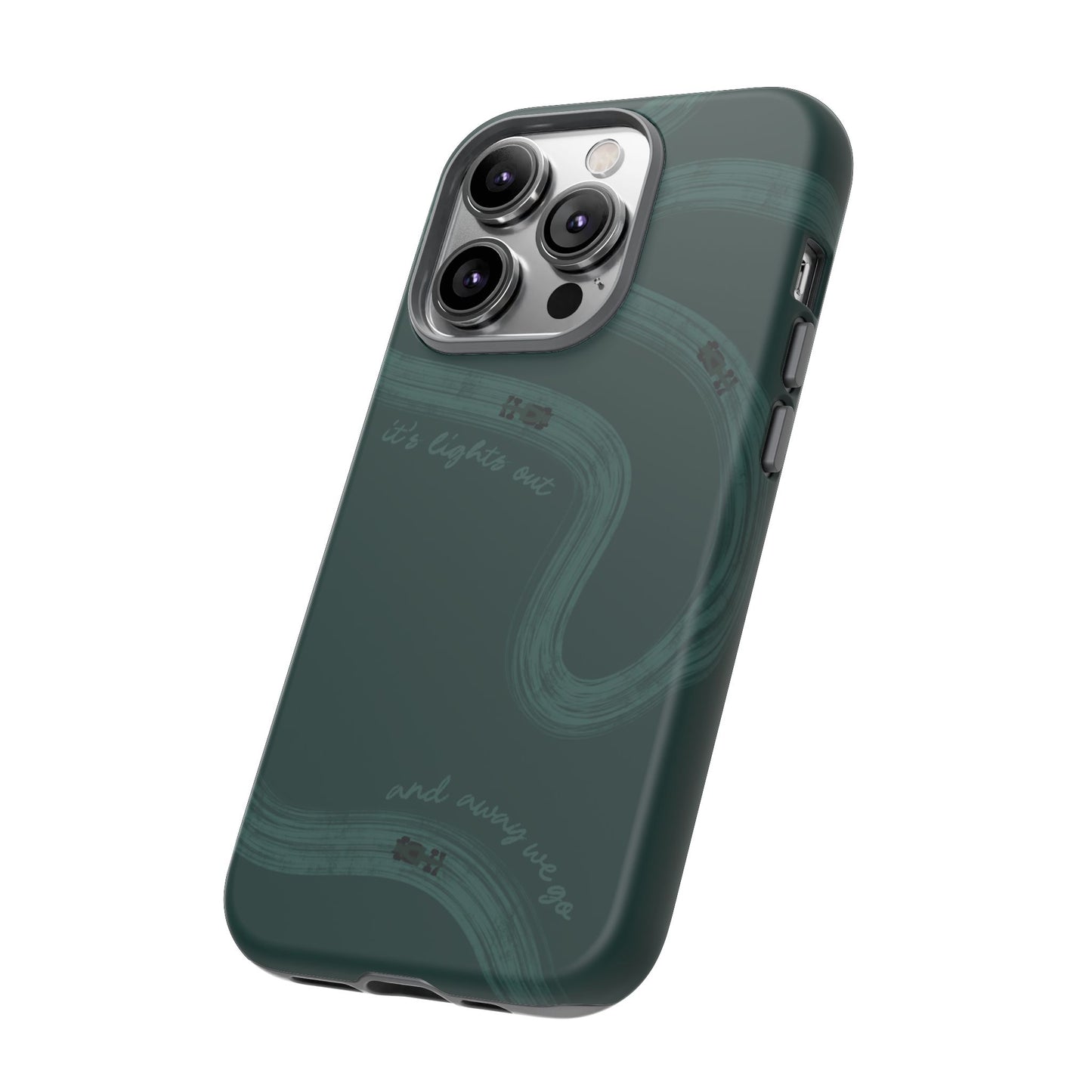 F1 Phone Case Monochrome Green Painted "its lights out and away we go", Trendy F1 Gift, Formula 1 Gift, Cute F1 Phone Case, Phone Case
