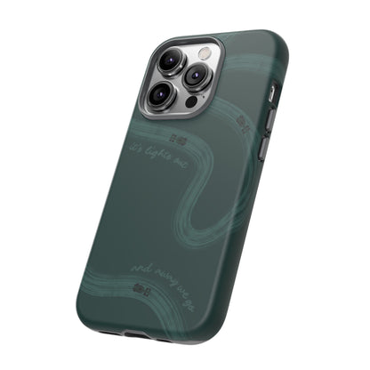 F1 Phone Case Monochrome Green Painted "its lights out and away we go", Trendy F1 Gift, Formula 1 Gift, Cute F1 Phone Case, Phone Case