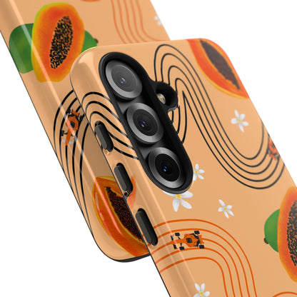 Orange F1 McLaren and Papaya Phone Case, Trendy F1 Gift, Formula 1 Gift, Cute Fruit F1 Phone Case, Unique Phone Case