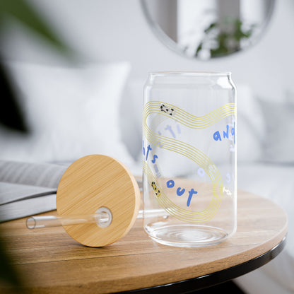 Racing Bulls F1 Blue and Yellow It's Lights Out sipper glass | 16oz