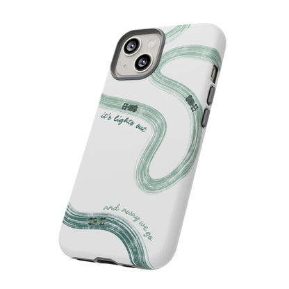 F1 Phone Case Green Painted "its lights out and away we go", Trendy F1 Gift, Formula 1 Gift, Cute F1 Phone Case, Gift for F1 Fans