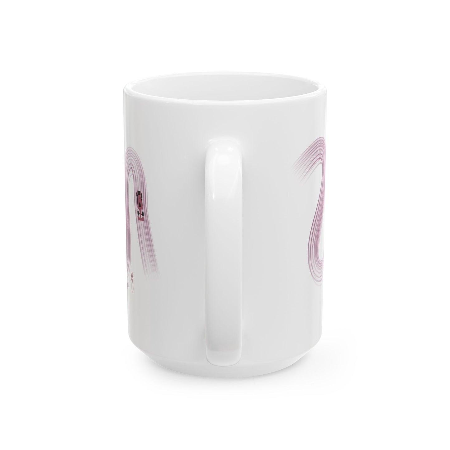 Purple Painted F1  It's Lights Out and Away We Go Mug, Unique Gift for Coffee Lovers, Whimsical Formula 1 Gift