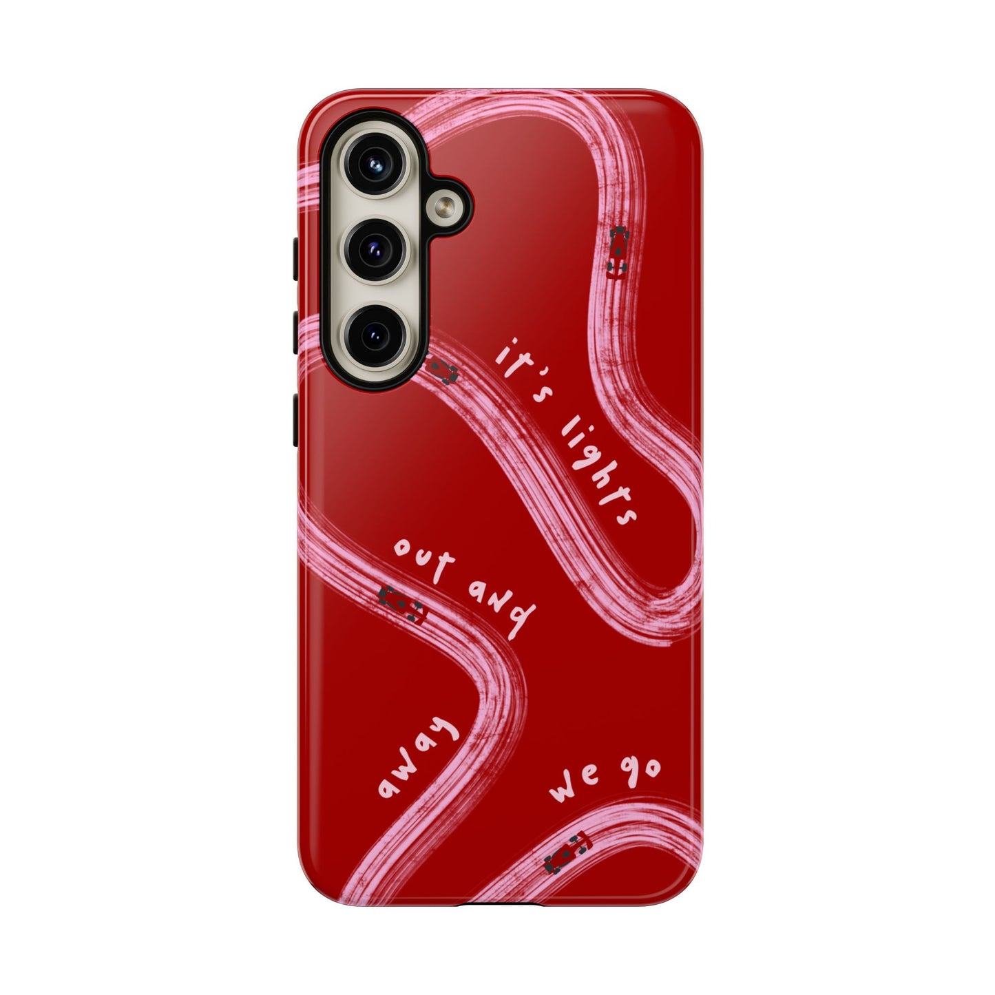Red and Pink Lights Out F1 Phone Case Design, Trendy F1 Gift, Formula 1 Gift, Cute F1 Phone Case, Unique Formula One Phone Case