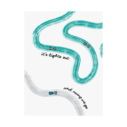 Mercedes Teal and Silver F1 Matte Vertical Poster | F1 Giclée Art Print (US SIZING)