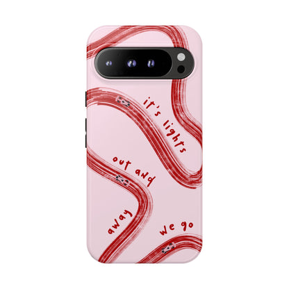 Pink and Red Lights Out F1 Phone Case Design, Trendy F1 Gift, Formula 1 Gift, Cute F1 Phone Case, Unique Formula One Phone Case