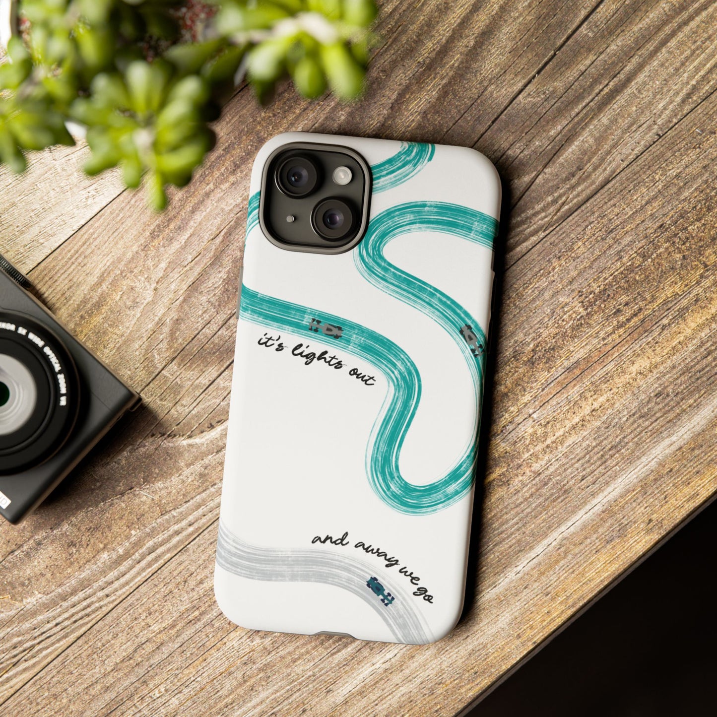 Mercedes F1 Phone Case Painted "its lights out and away we go", Trendy F1 Gift, Formula 1 Gift, Cute F1 Phone Case