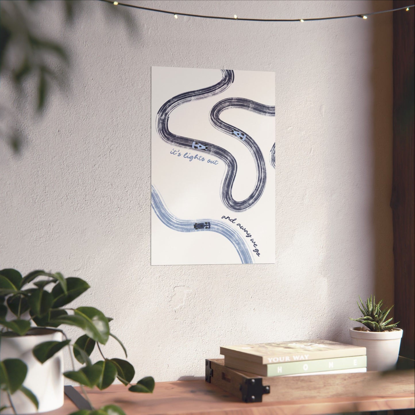 Blue F1 Matte Vertical Poster | F1 Giclée Art Print (US SIZING)