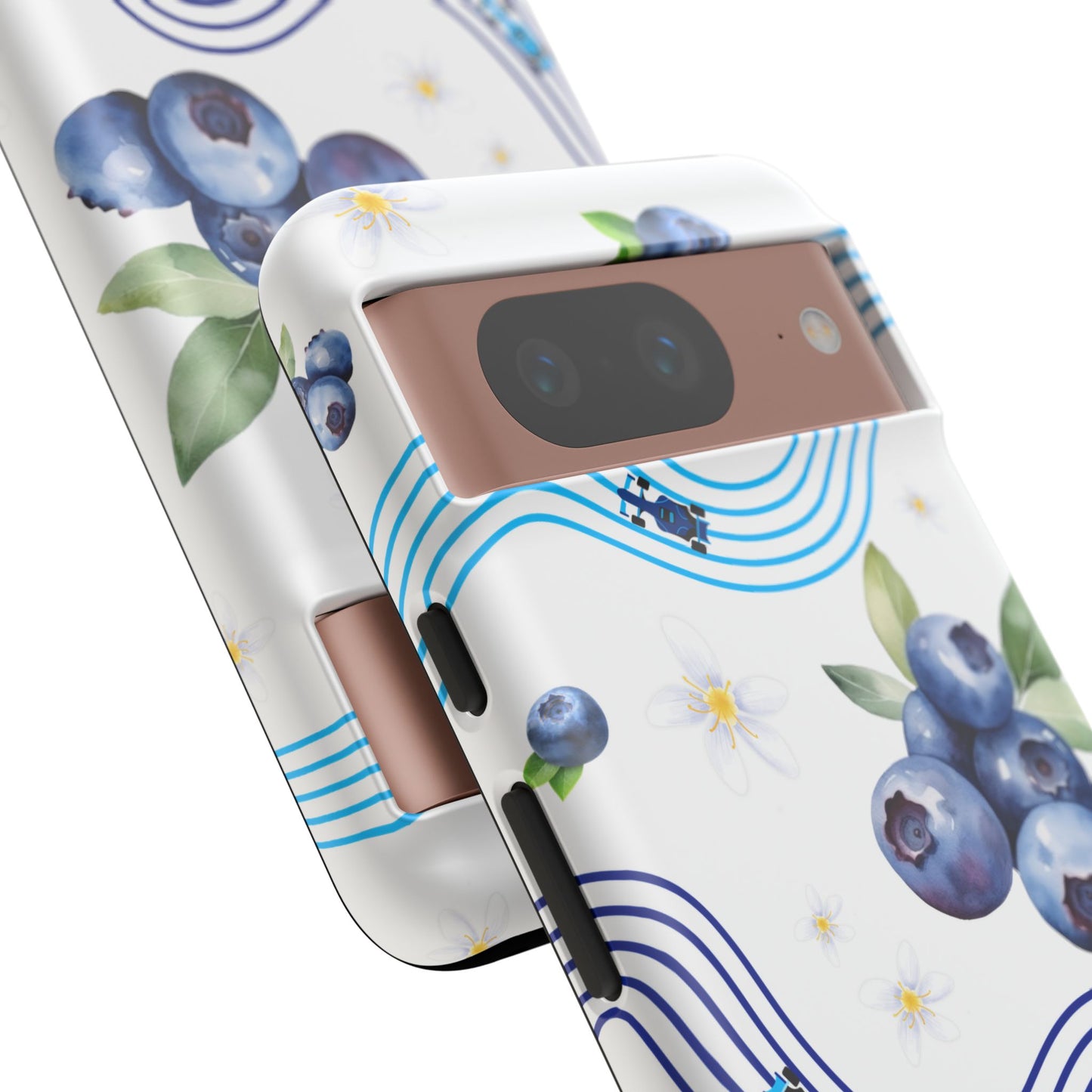 F1 Williams and Blueberries Phone Case, Trendy F1 Gift, Formula 1 Gift, Cute Fruit F1 Phone Case, Unique Phone Case