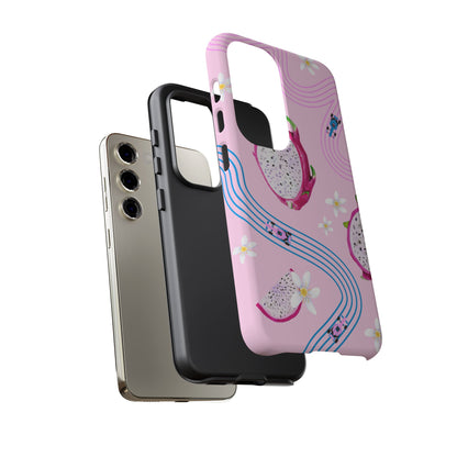 Pink F1 Alpine and Dragonfruit Phone Case, Trendy F1 Gift, Formula 1 Gift, Cute Fruit F1 Phone Case, Unique Phone Case